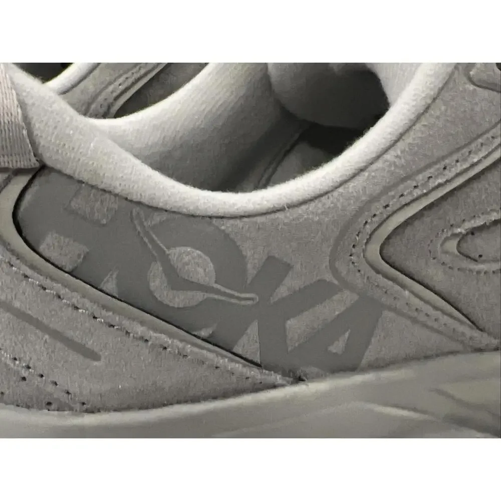 Hoka One One U Clifton L Suede- Limestone/Grey- Men's 8/Women's 9 - Picture 4 of 9